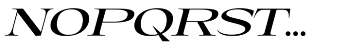Eternal Collection Wide Medium Italic Font UPPERCASE