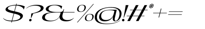 Eternal Collection Wide Regular Italic Font OTHER CHARS