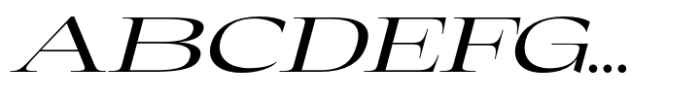 Eternal Collection Wide Regular Italic Font UPPERCASE