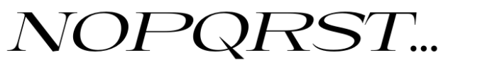 Eternal Collection Wide Regular Italic Font UPPERCASE