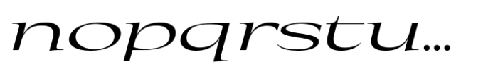 Eternal Collection Wide Regular Italic Font LOWERCASE