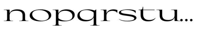 Eternal Collection Wide Regular Font LOWERCASE