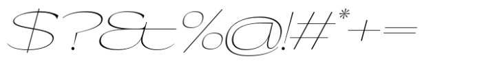 Eternal Collection Wide Thin Italic Font OTHER CHARS