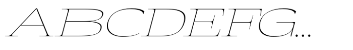 Eternal Collection Wide Thin Italic Font UPPERCASE