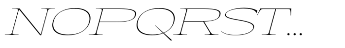 Eternal Collection Wide Thin Italic Font UPPERCASE