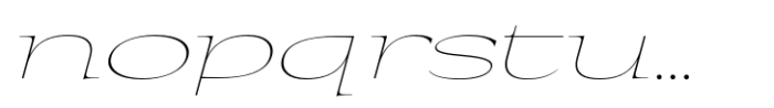 Eternal Collection Wide Thin Italic Font LOWERCASE
