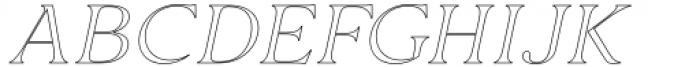 Etero Italic Outline Font UPPERCASE