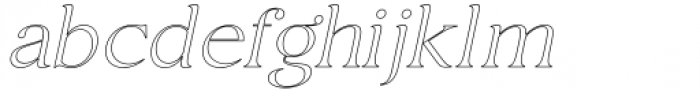 Etero Italic Outline Font LOWERCASE