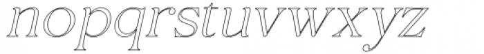 Etero Italic Outline Font LOWERCASE