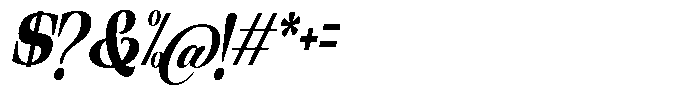 Ethically Serif Black Condensed Slanted Font OTHER CHARS