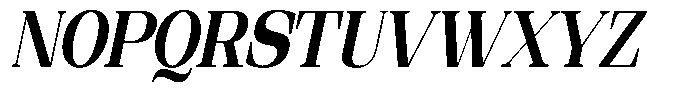 Ethically Serif Black Condensed Slanted Font UPPERCASE