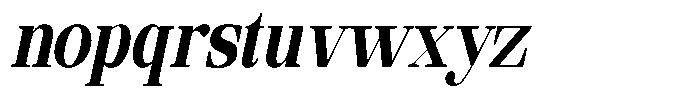 Ethically Serif Black Condensed Slanted Font LOWERCASE