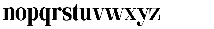 Ethically Serif Black Condensed Font LOWERCASE