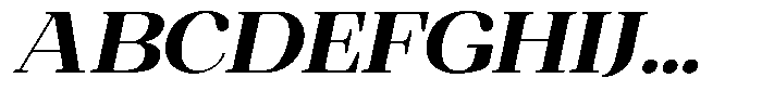 Ethically Serif Black Expanded Slanted Font UPPERCASE