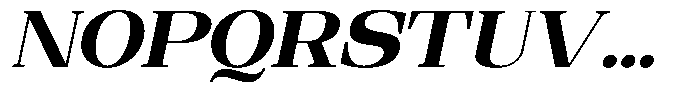 Ethically Serif Black Expanded Slanted Font UPPERCASE