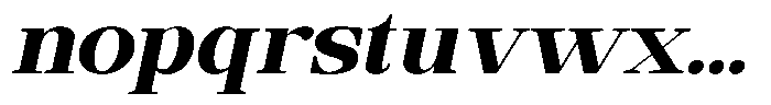Ethically Serif Black Expanded Slanted Font LOWERCASE
