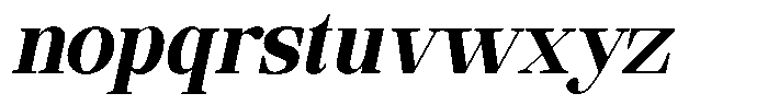 Ethically Serif Black Semi Condensed Slanted Font LOWERCASE
