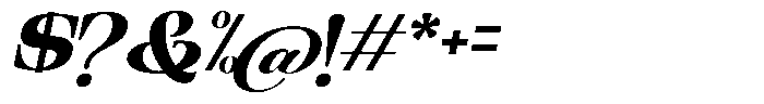 Ethically Serif Black Semi Expanded Slanted Font OTHER CHARS