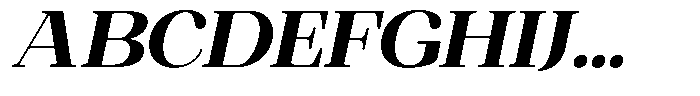 Ethically Serif Black Semi Expanded Slanted Font UPPERCASE