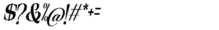 Ethically Serif Bold Condensed Slanted Font OTHER CHARS