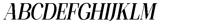 Ethically Serif Bold Condensed Slanted Font UPPERCASE