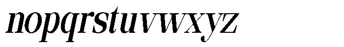 Ethically Serif Bold Condensed Slanted Font LOWERCASE