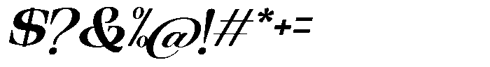Ethically Serif Bold Expanded Slanted Font OTHER CHARS
