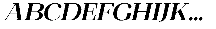 Ethically Serif Bold Expanded Slanted Font UPPERCASE