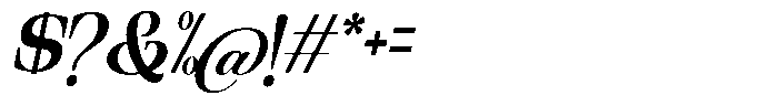 Ethically Serif Bold Semi Condensed Slanted Font OTHER CHARS