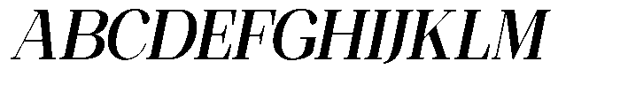 Ethically Serif Bold Semi Condensed Slanted Font UPPERCASE