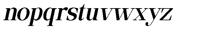 Ethically Serif Bold Semi Condensed Slanted Font LOWERCASE