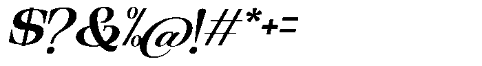 Ethically Serif Bold Semi Expanded Slanted Font OTHER CHARS