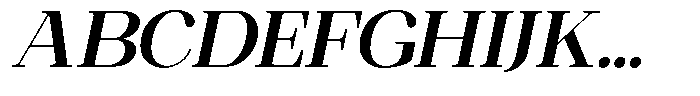 Ethically Serif Bold Semi Expanded Slanted Font UPPERCASE
