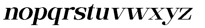 Ethically Serif Bold Semi Expanded Slanted Font LOWERCASE