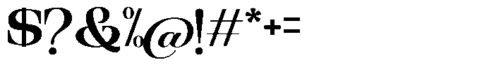 Ethically Serif Bold Semi Expanded Font OTHER CHARS