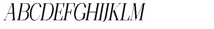 Ethically Serif Condensed Slanted Font UPPERCASE