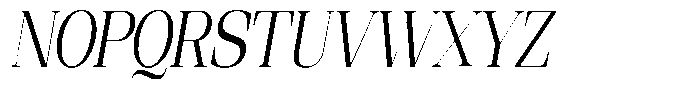 Ethically Serif Condensed Slanted Font UPPERCASE