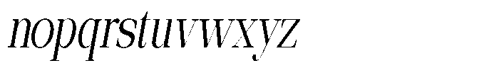 Ethically Serif Condensed Slanted Font LOWERCASE
