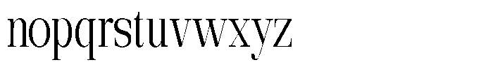 Ethically Serif Condensed Font LOWERCASE