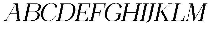 Ethically Serif Expanded Slanted Font UPPERCASE
