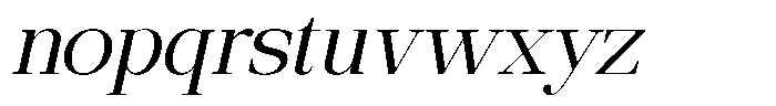 Ethically Serif Expanded Slanted Font LOWERCASE
