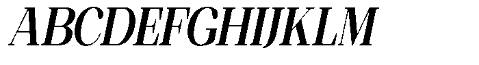 Ethically Serif Extra Bold Condensed Slanted Font UPPERCASE
