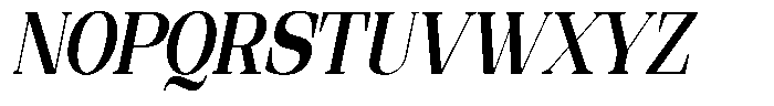 Ethically Serif Extra Bold Condensed Slanted Font UPPERCASE