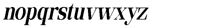 Ethically Serif Extra Bold Condensed Slanted Font LOWERCASE