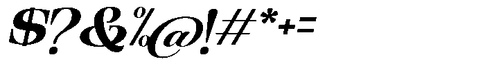 Ethically Serif Extra Bold Expanded Slanted Font OTHER CHARS