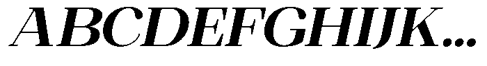 Ethically Serif Extra Bold Expanded Slanted Font UPPERCASE