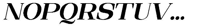 Ethically Serif Extra Bold Expanded Slanted Font UPPERCASE