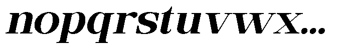 Ethically Serif Extra Bold Expanded Slanted Font LOWERCASE