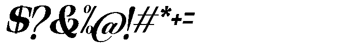 Ethically Serif Extra Bold Sem Condensed Italic Font OTHER CHARS