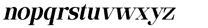 Ethically Serif Extra Bold Sem Condensed Italic Font LOWERCASE